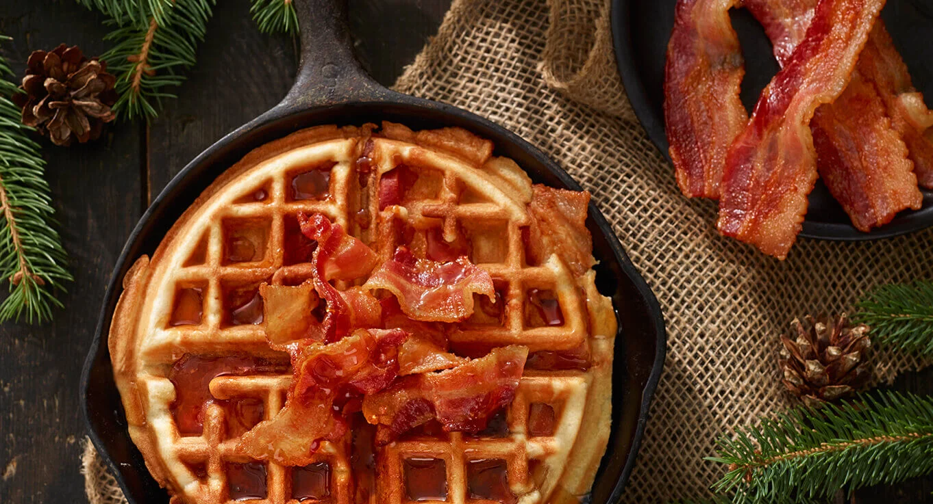 Maple-Flavored Bacon Waffles