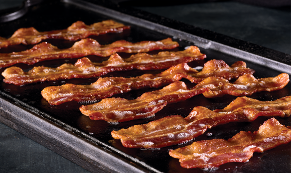 Bacon on a griddle
